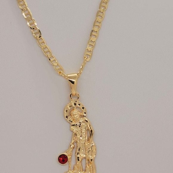 Last one Brand New Brazilian 18k Gold Filled San Lazaro Necklace - Picture 2 of 6